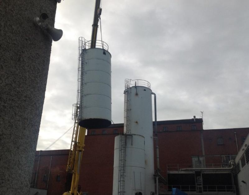 Changing skyline in Dundalk as silos taken down at Great Northern Distillery