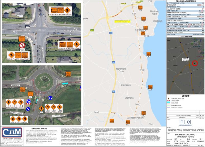 Major traffic diversions in place for Dundalk