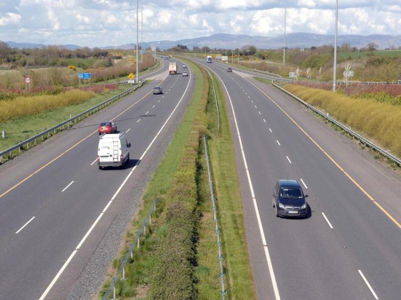Car on fire on M1 near Dundalk