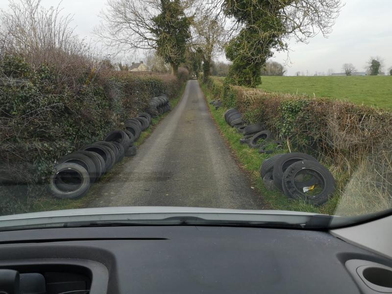Cllr Sharkey hits out at illegal dumping of waste tyres in north Louth.