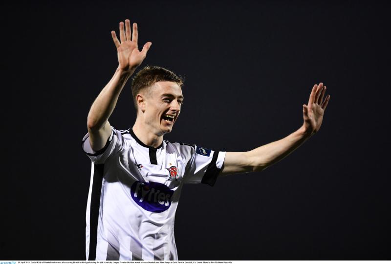 Kelly's stunning hat-trick earns champions Dundalk victory over Finn Harps