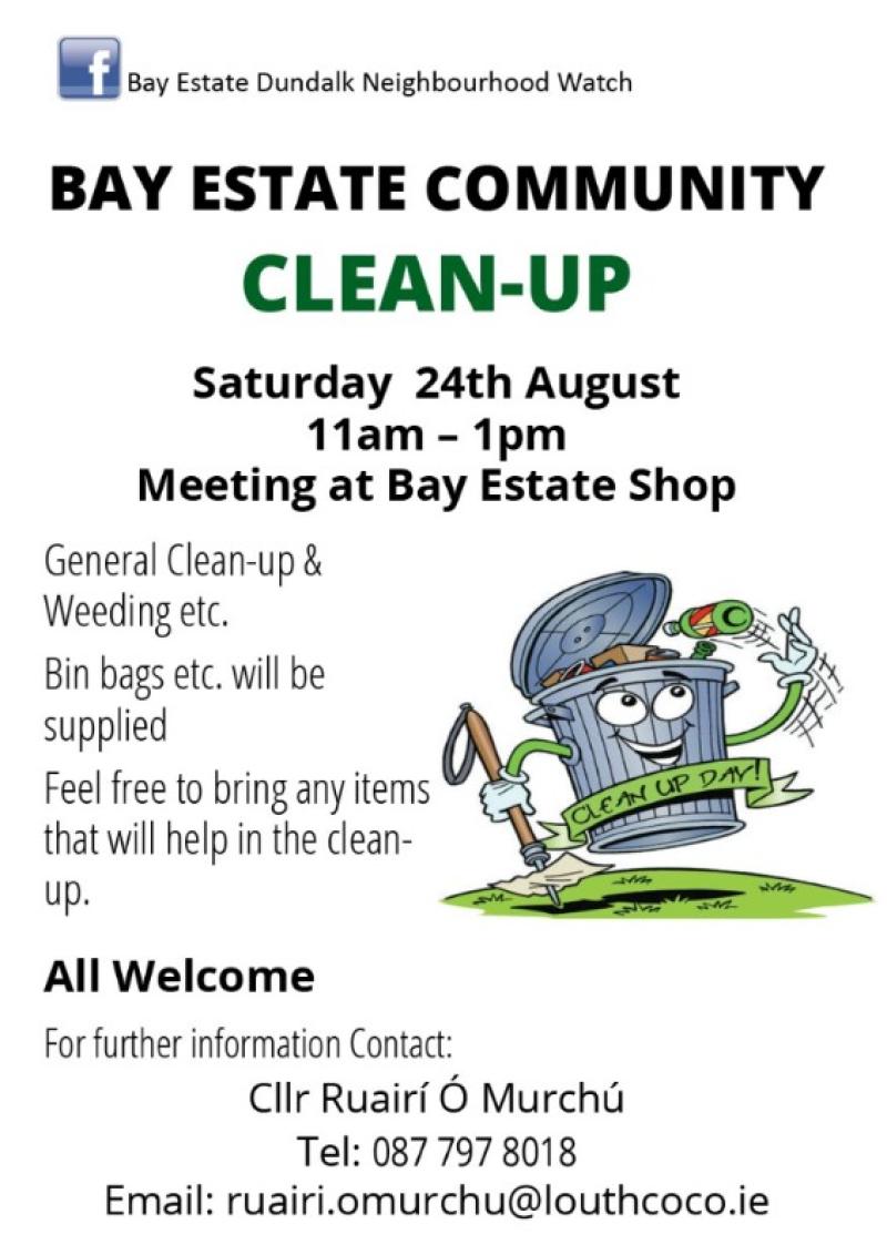 Bay Estate residents in Dundalk holding  community clean up this weekend