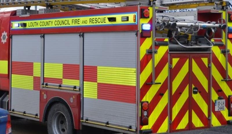 Emergency services at mid-Louth accident scene