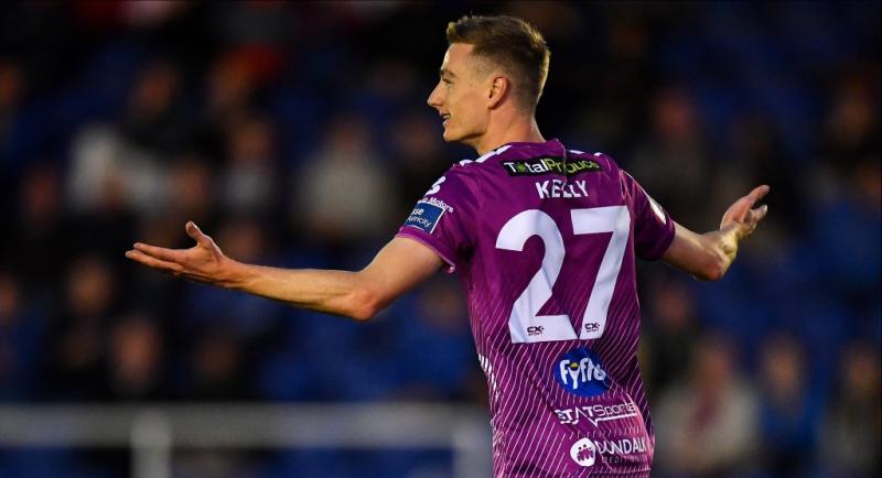 Dundalk FC's Daniel Kelly missed out on the match ball in Waterford after being outrun by the referee