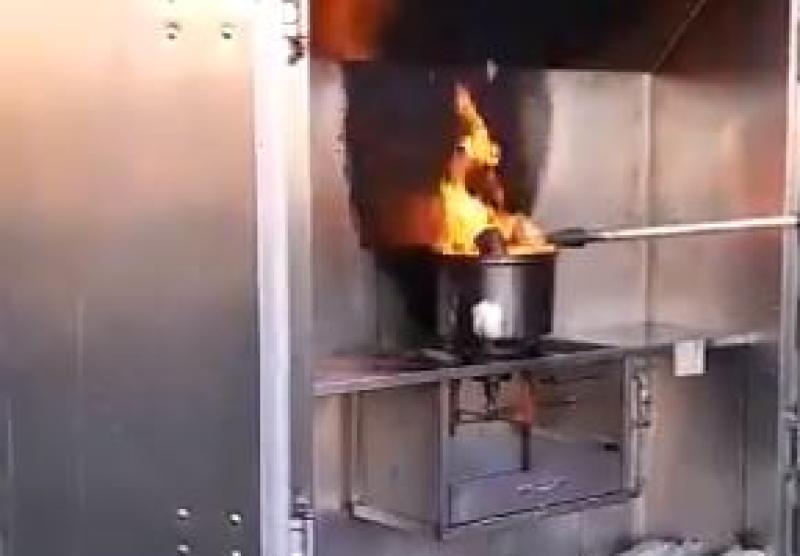 WATCH Dundalk fire service show horrific speed of chip pan fire