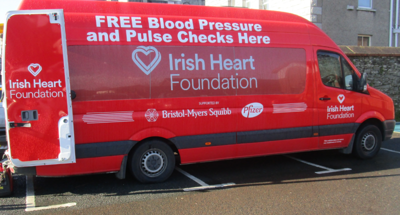 Irish Heart Foundation providing free blood pressure checks in Dundalk today 