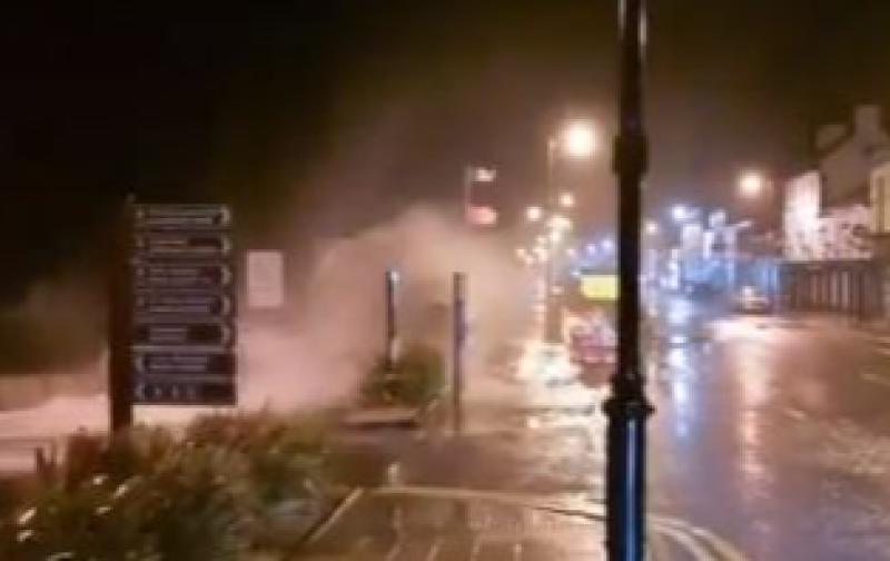 WATCH: Storm Ellen waves batter Blackrock village in Louth
