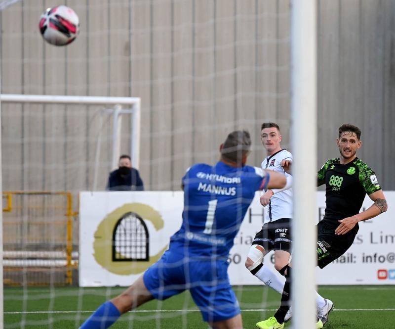 Daniel Kellys scores vs Shamrock Rovers