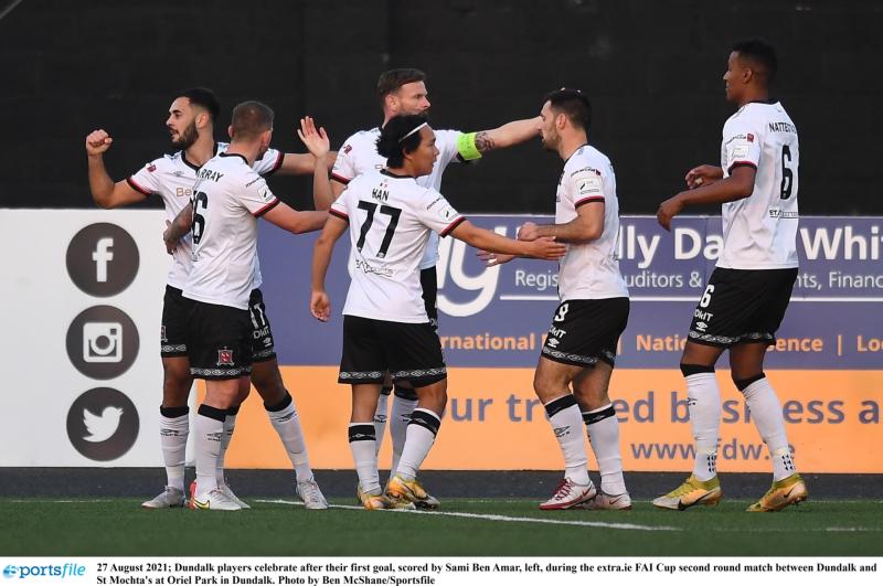 Hoban hattrick rubber stamps Dundalk's place in the next round of the FAI Cup