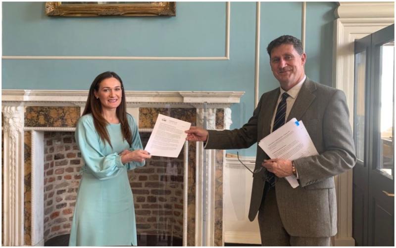 Senator Erin McGreehan with Minister for Transport Eamon Ryan