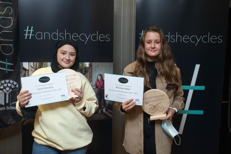 Dundalk Teens honoured for promoting uptake of cycling among young women