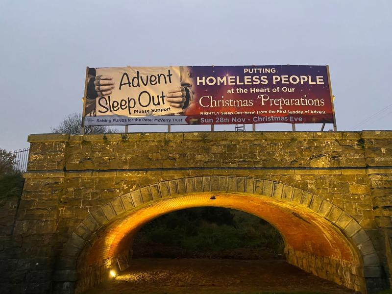 The railway bridge where the sleepout is set to be held