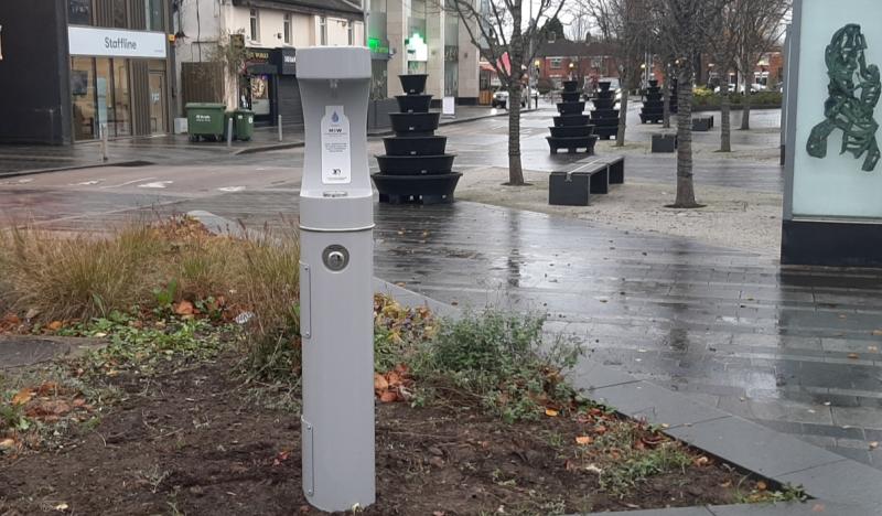 Free water bottle filling station installed at Market Square in Dundalk