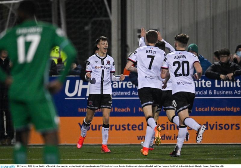 Dundalk see off early Finn Harps pressure in coasting to first win of the season