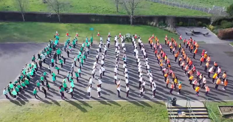 VIDEO: Ardee pupils hold huge outdoor céilí for St Patrick's Day