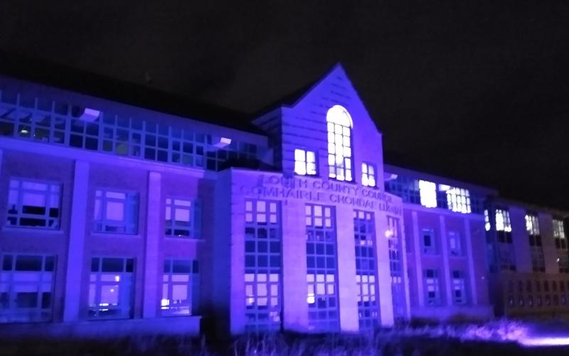 Council buildings go purple to raise awareness about domestic violence