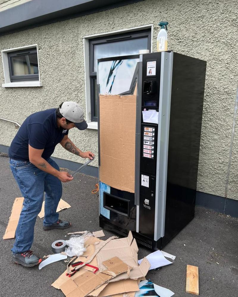 Gardaí making enquiries after Blackrock vending machine vandalised