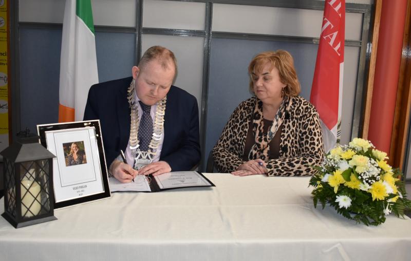 A Book of Condolence in honour of Vicky Phelan has opened in County Hall Dundalk