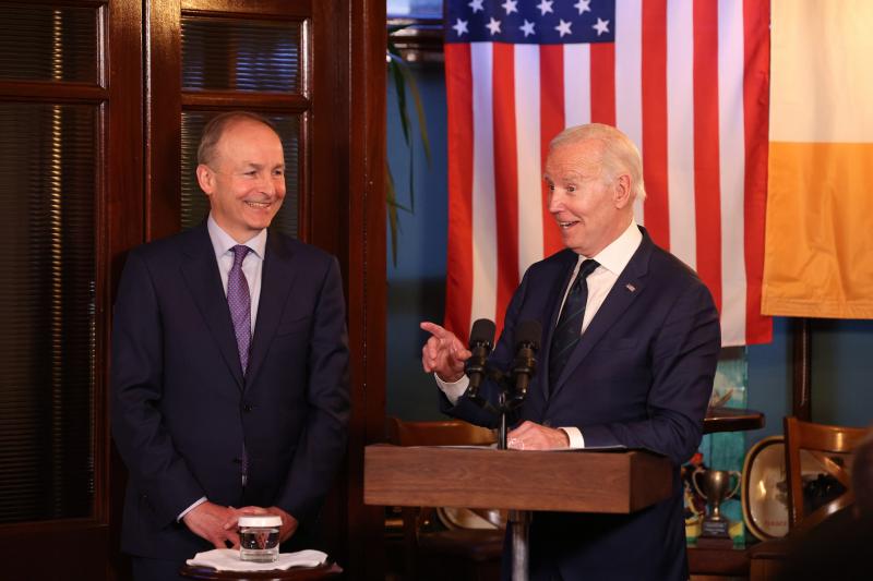 Dundalk Democrat in the Windsor as Biden proclaims, “It’s good to be back.” 