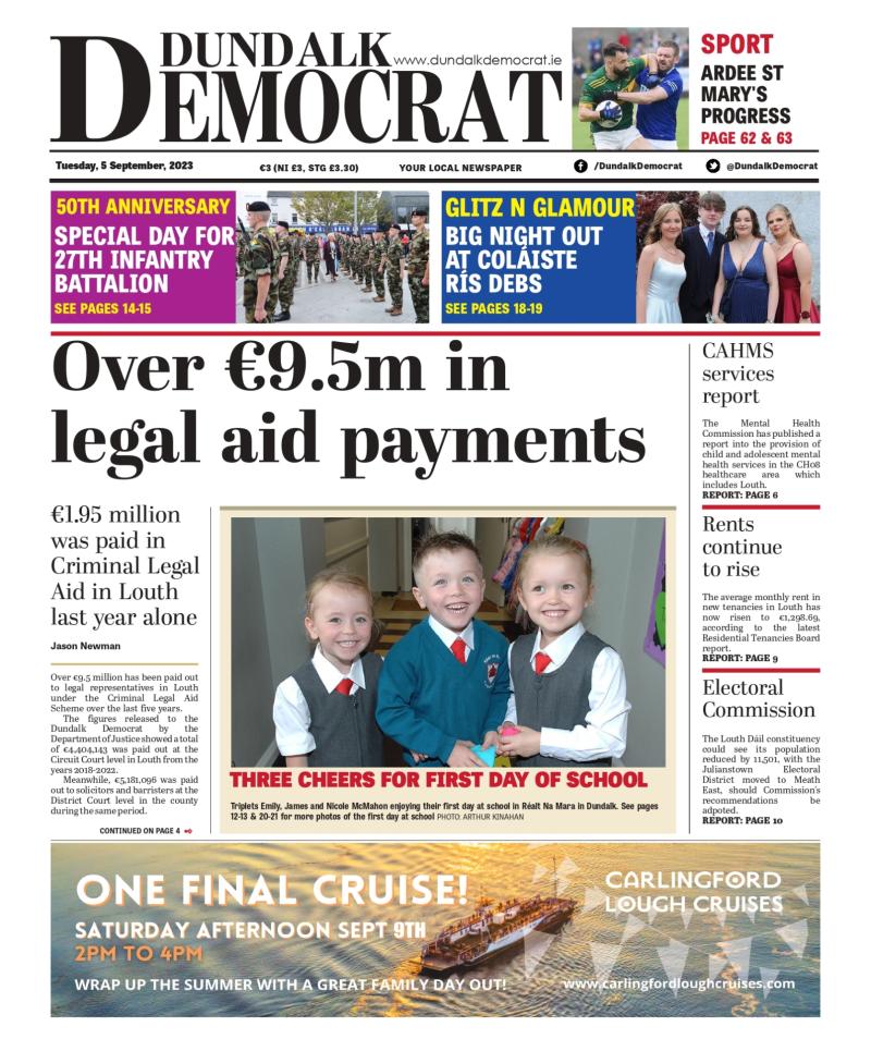 This week's Dundalk Democrat front page