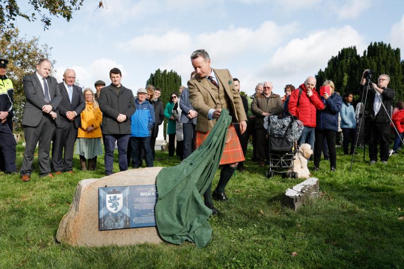 The Bruce Boulder unveiled in Louth
