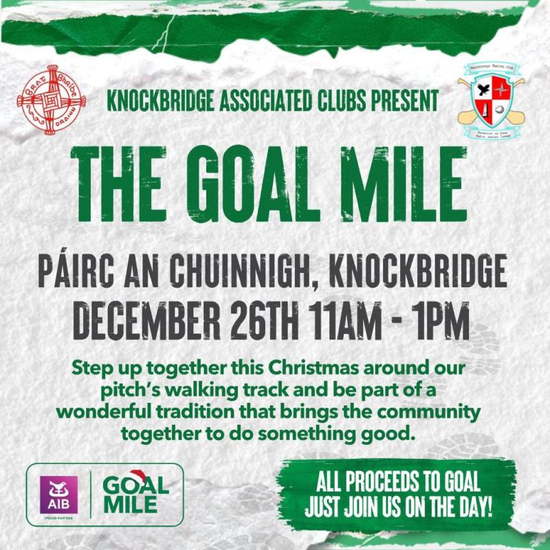 Knockbridge GAA to host Goal Mile event this Christmas 