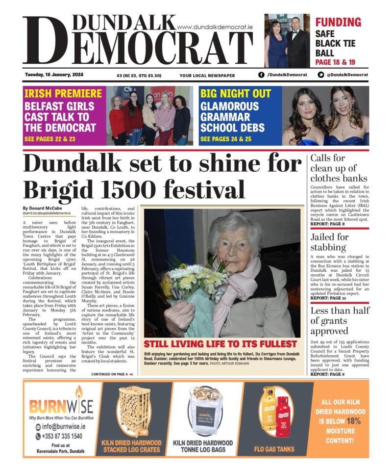 This week's Dundalk Democrat front page