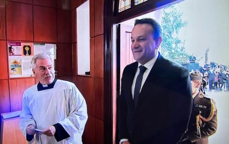 Several notable Irish political figures gather at the funeral of the former Taoiseach