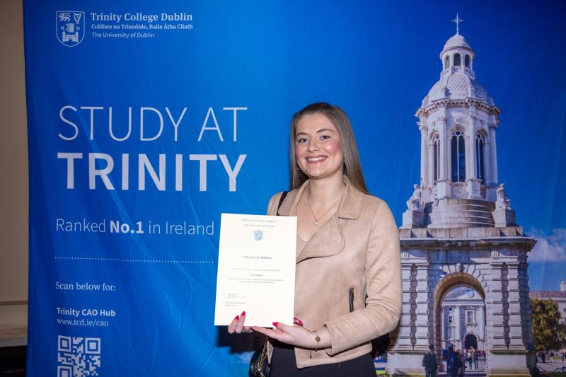 Louth students receive entrance awards from Trinity College Dublin