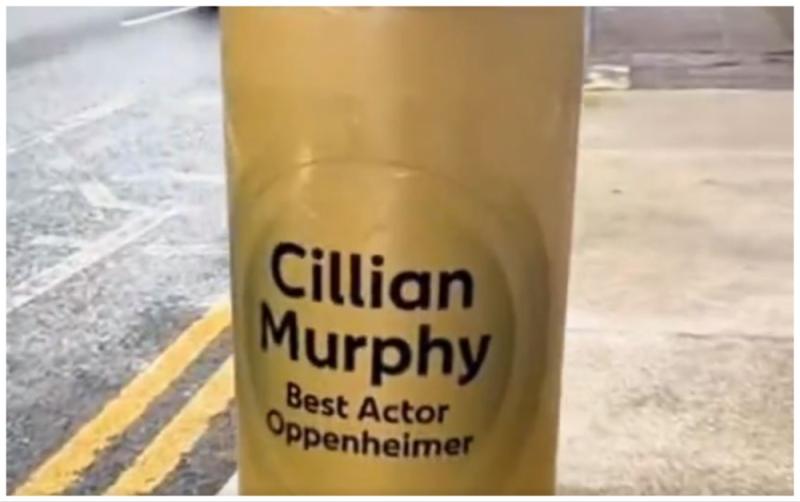 Gold post box celebrating Cillian Murphy's Oscar win unveiled near his childhood home