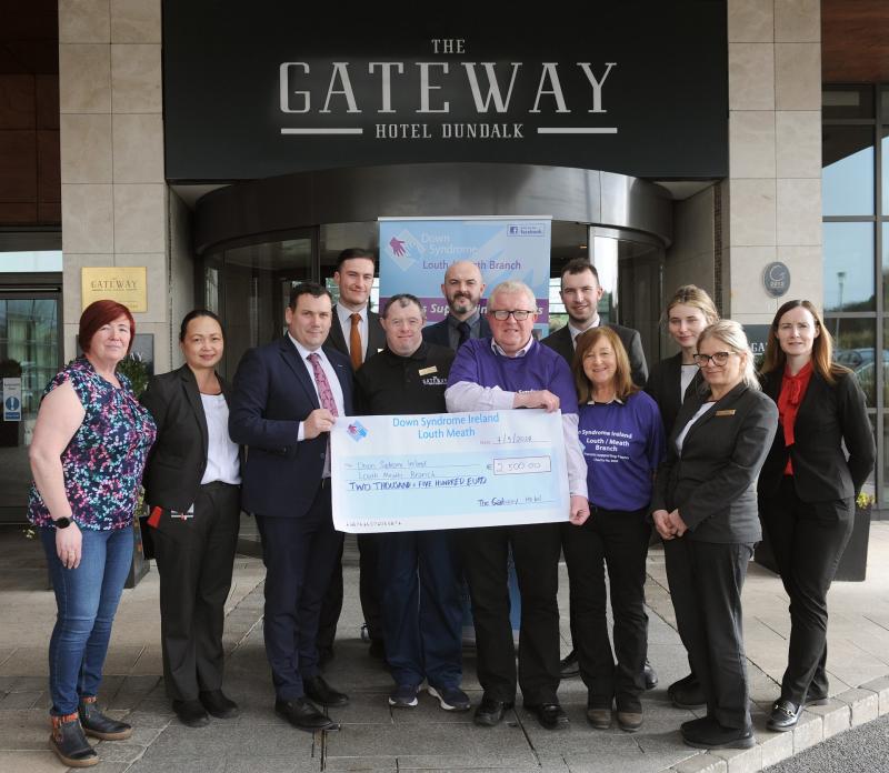 Dundalk hotels present cheques to Louth Meath branch of Down syndrome Ireland