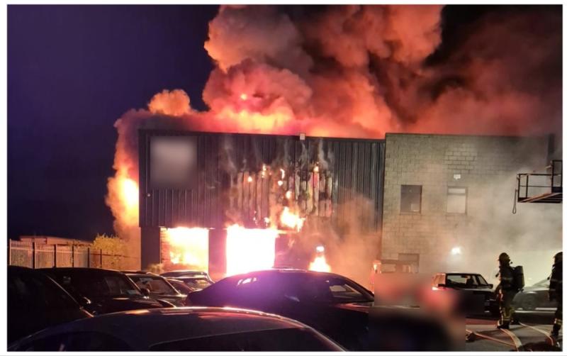 Shock over Dublin car club fire as six fire engines rush to scene 