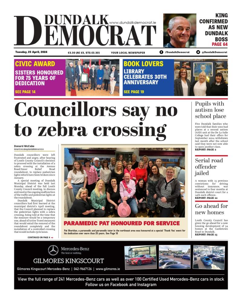 This week's Dundalk Democrat front page