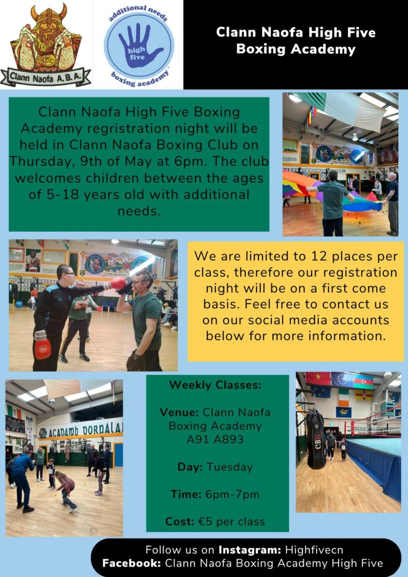 Clann Naofa Boxing Academy High Five Programme