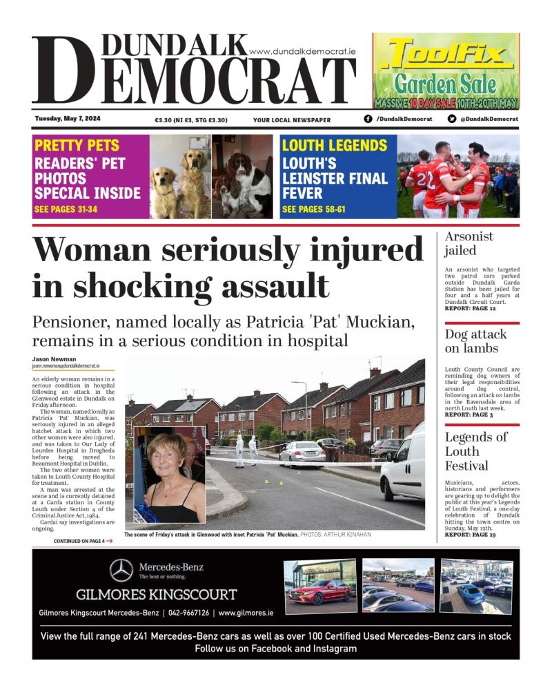This week's Dundalk Democrat front page
