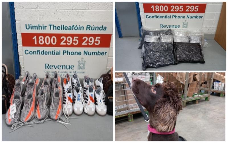 Sniffer dog Grace helps Revenue seize fake luxury goods and large amount of cannabis