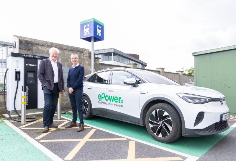 ePower installs fast charger for EVs at Dundalk Train Station