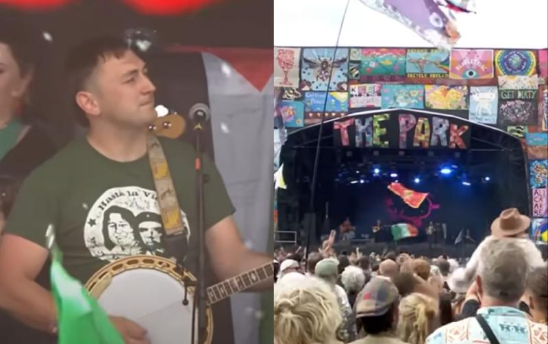 Dundalk group the Mary Wallopers rock Glastonbury Festival dressed in Bobby Sands shirt