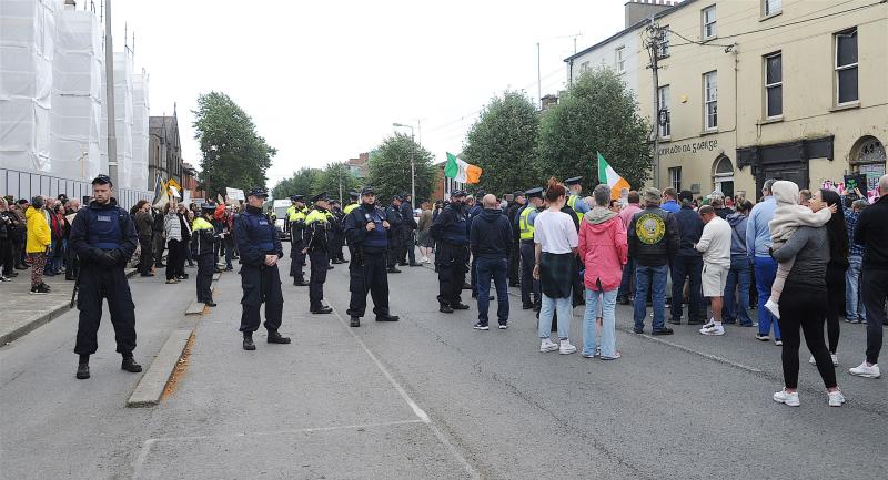 Anti-immigrant activists protested today at the former orphanage where 260 Ukrainians are to be housed 