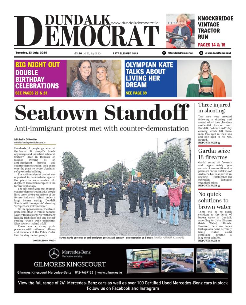 This week's Dundalk Democrat front page 