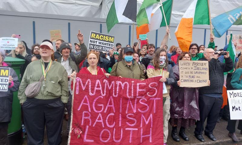 Protesters took to the streets of Dundalk again on Sunday