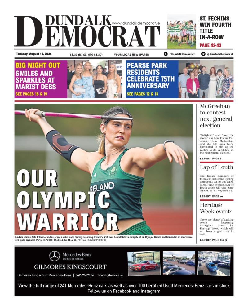 This week's Dundalk Democrat front page 