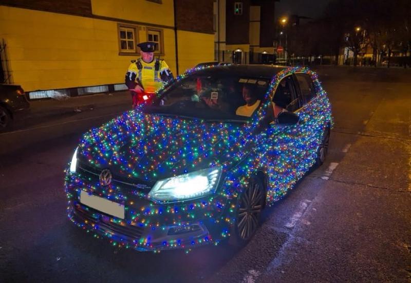 'Keep her lit!' Photo of 'festive' car at garda checkpoint generates huge reaction online