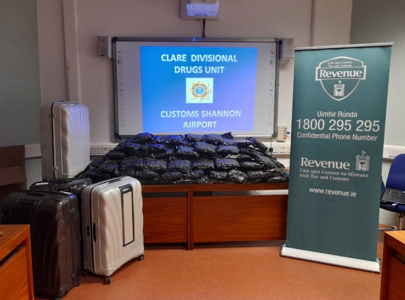 PICTURE: Massive drugs seizure at Irish airport amid influx of visitors for Christmas 