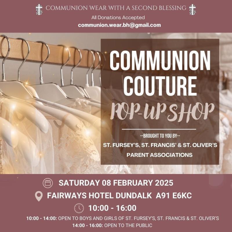 Louth  schools launch communion pop-up shop