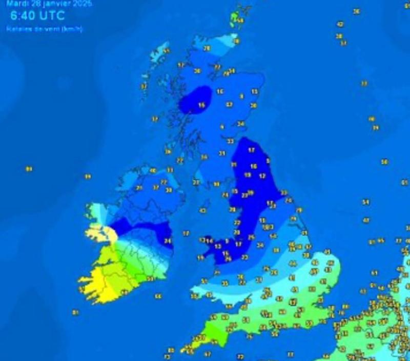 Weather forecast warns of 'very heavy falls of rain' with a chance of hail or sleet