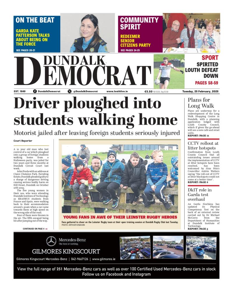 This week's Dundalk Democrat front page