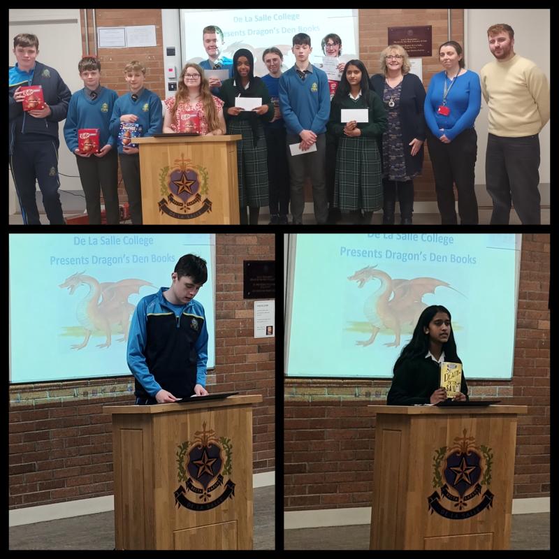 Dundalk school announce winners of Dragon's Den Book competition 
