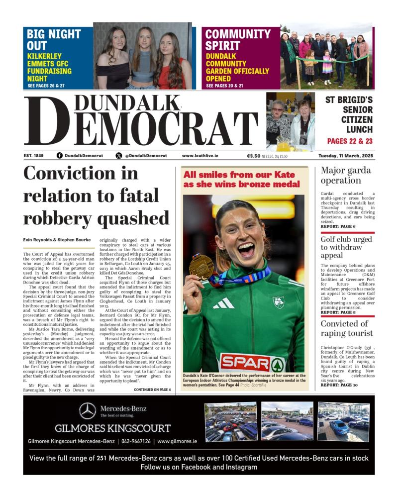 This week's Dundalk Democrat front page