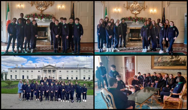 'Once in a lifetime opportunity'- Sixth class students in Louth visited  Áras an Uachtaráin